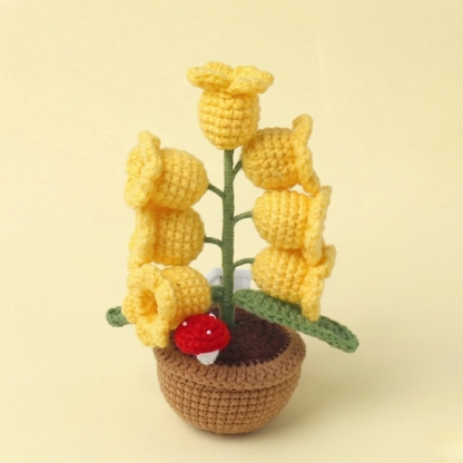 LED Glowing Lily of the Valley - Handmade Knit Flower Decor Light for Home