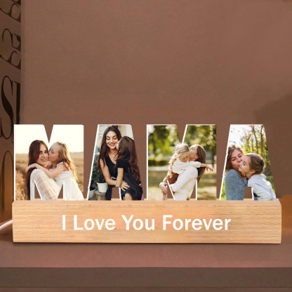 Personalised Photo Collage Night Light Custom Text Photo Led Light Mama Gift