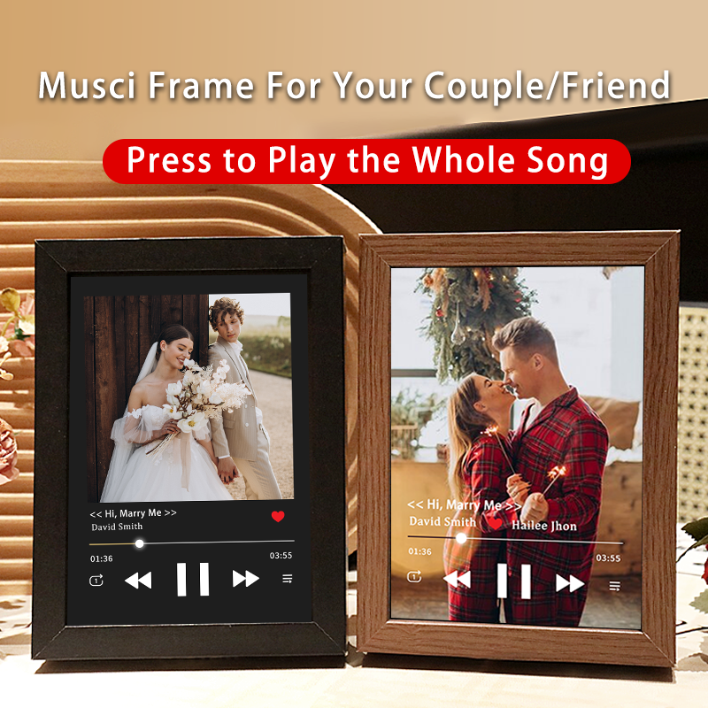 Custom Song Photo Frame with Music Album Cover Personalised Music Player (can play music)