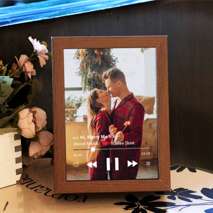 Custom Song Photo Frame with Music Album Cover Personalised Music Player (can play music)