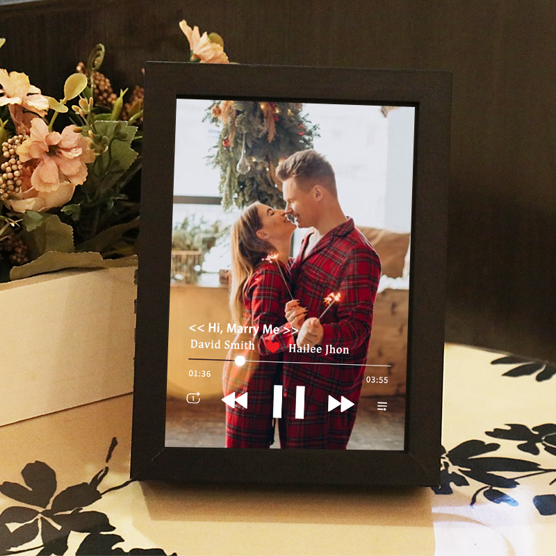 Custom Song Photo Frame with Music Album Cover Personalised Music Player (can play music)