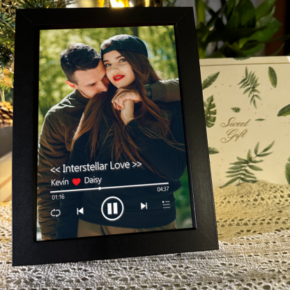 Custom Whole Song Photo Frame with Music Personalised Picture Frame Valentine's Day Gifts (Can Play Whole Song)