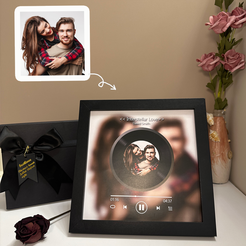Personalised Photo Frame with Custom Whole Song Picture Frame Music Player Valentine's Day Gifts (Can Play Music)