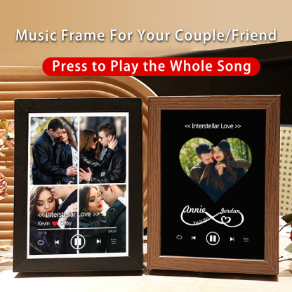 Custom Whole Song Photo Frame with Music Personalised Picture Frame Valentine's Day Gifts (Can Play Whole Song)