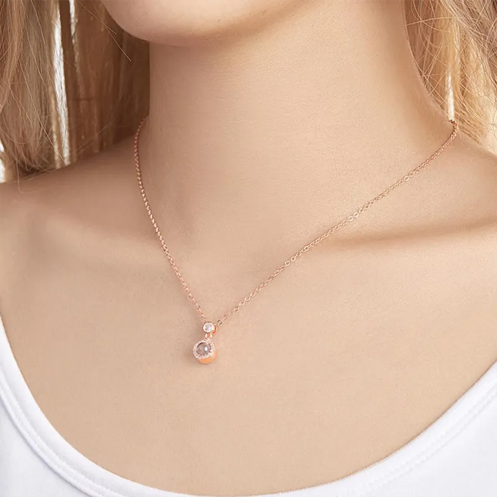 Personalised Photo Necklace Projection Petite Halo Locket Jewelry Heartfelt Gift for Women
