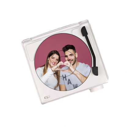 Custom Photo Vintage Vinyl Record Player Style Bluetooth Speaker Phonograph Style