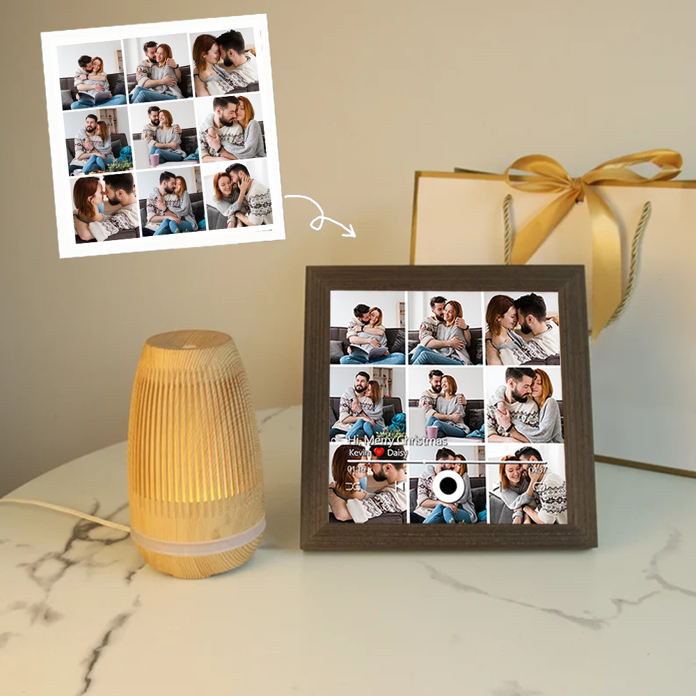 Custom Music Frame with Music Album Cover Vinyl Records or Personalised Photo (Can Play Music)