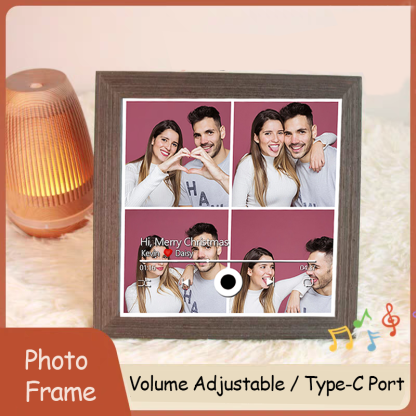 Custom Collage Photo Music Frame with Song Album Cover Personalised Photo Valentine’s Gifts (Can Play Music)
