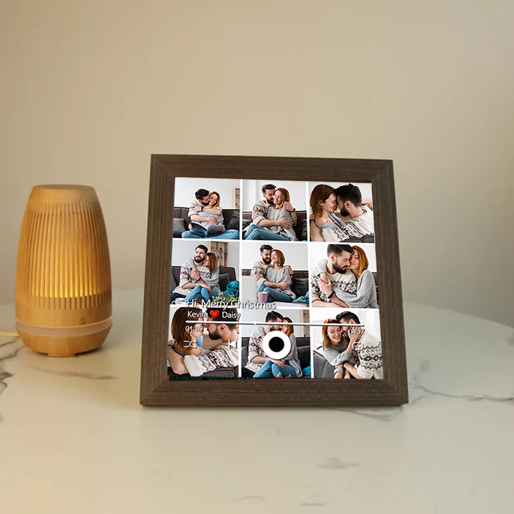 Custom Music Frame with Music Album Cover Vinyl Records or Personalised Photo (Can Play Music)