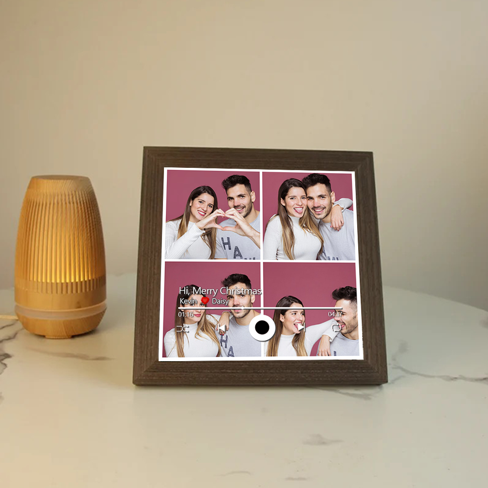 Custom Collage Photo Music Frame with Song Album Cover Personalised Ph