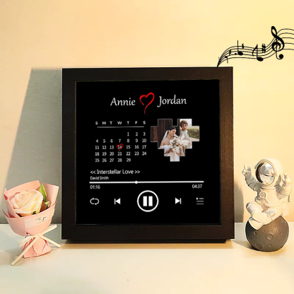 Custom Whole Song Photo Frame with Music Personalised Picture Frame Valentine's Day Gifts (Can Play Whole Song)