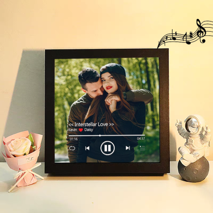 Custom Whole Song Photo Frame with Music Personalised Picture Frame Valentine's Day Gifts (Can Play Whole Song)