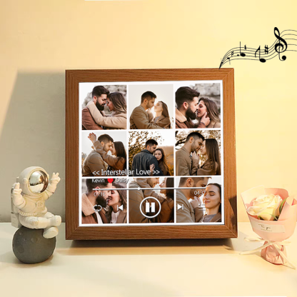 Custom Whole Song Photo Frame with Music Personalised Picture Frame Valentine's Day Gifts (Can Play Whole Song)