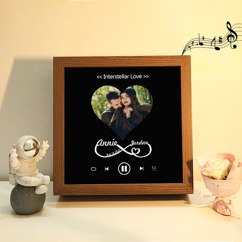 Custom Whole Song Photo Frame with Music Personalised Picture Frame Valentine's Day Gifts (Can Play Whole Song)