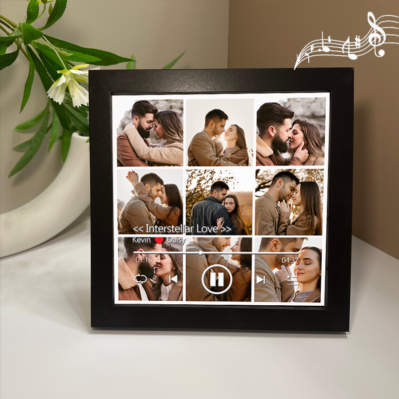 Personalised Photo Frame with Custom Whole Song Picture Frame Music Player Valentine's Day Gifts (Can Play Music)