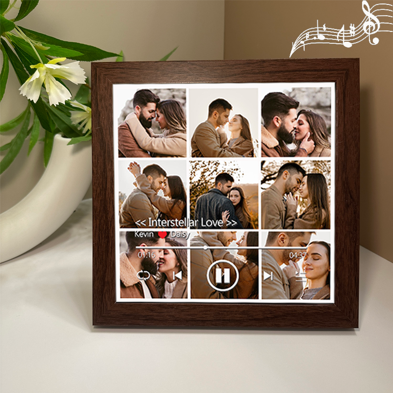 Personalised Photo Frame with Custom Whole Song Picture Frame Music Player Valentine's Day Gifts (Can Play Music)