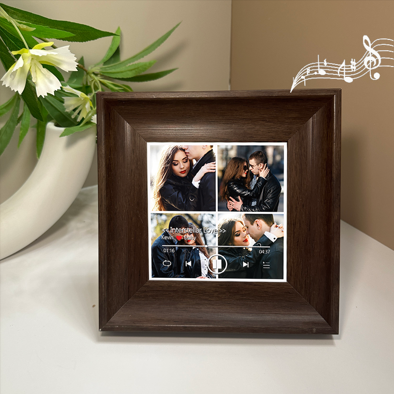 Personalised Photo Frame with Custom Whole Song Picture Frame Music Player Valentine's Day Gifts (Can Play Music)