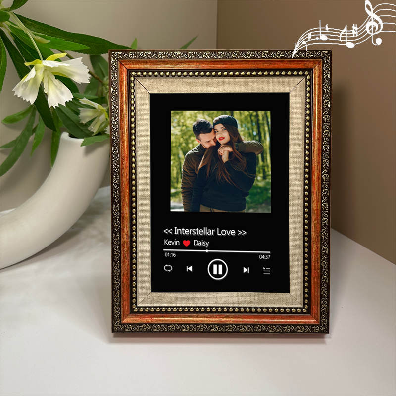Personalised Photo Frame with Custom Whole Song Picture Frame Music Pl