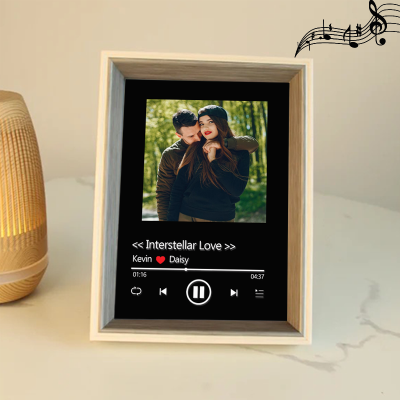 Personalised Photo Frame with Custom Whole Song Picture Frame Music Player Valentine's Day Gifts (Can Play Music)