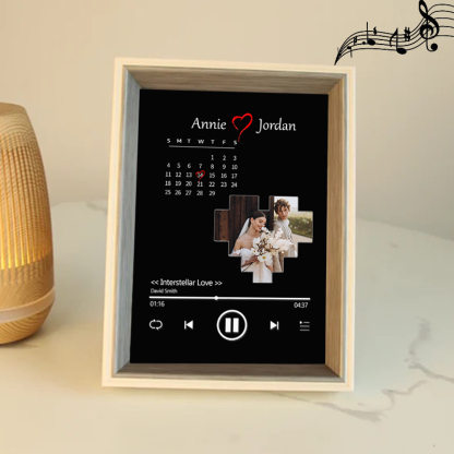 Personalised Photo Frame with Custom Whole Song Picture Frame Music Player Valentine's Day Gifts (Can Play Music)