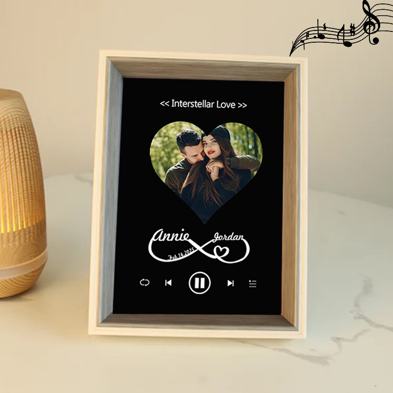 Personalised Photo Frame with Custom Whole Song Picture Frame Music Player Valentine's Day Gifts (Can Play Music)