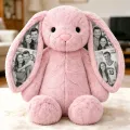 Custom Photo Bunny Plush with Fetal Ultrasound | Pregnancy Announcement Gift