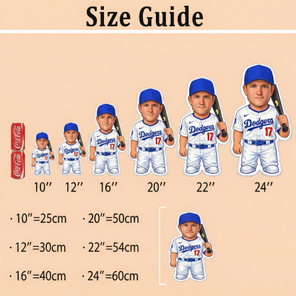 Personalised 3D Photo Pillow Double Sided Printing Gift for Baseball Players & Fans