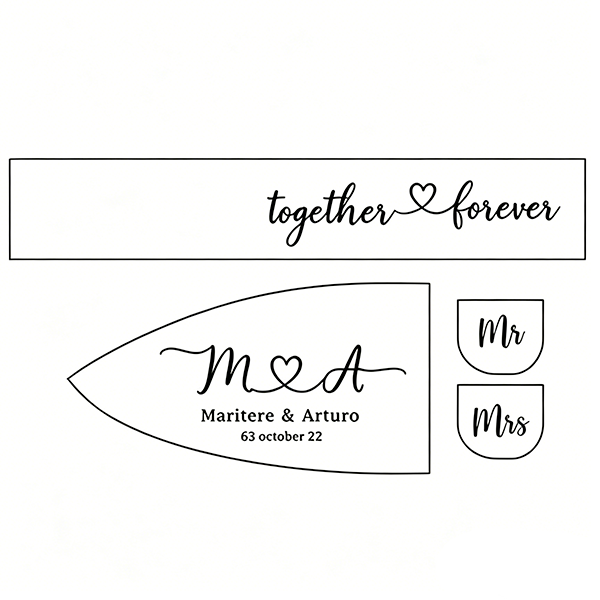 Wedding Cake Cutting Set Personalised | Engraved Cake Cutting Set Knife and Server
