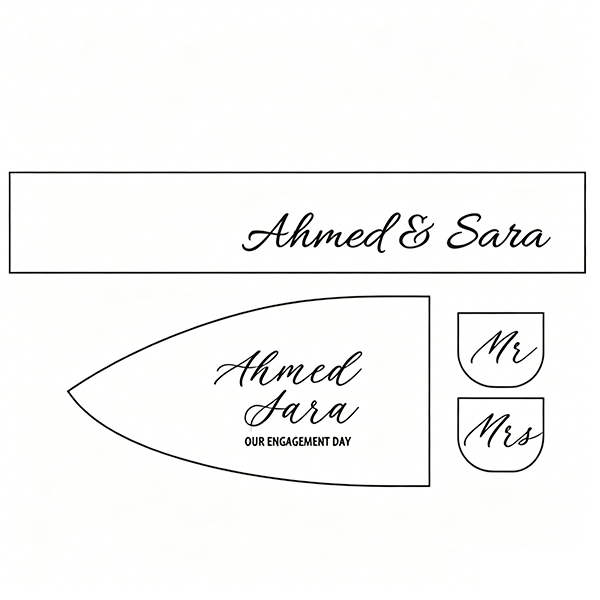 Wedding Cake Cutting Set Personalised | Engraved Cake Cutting Set Knife and Server