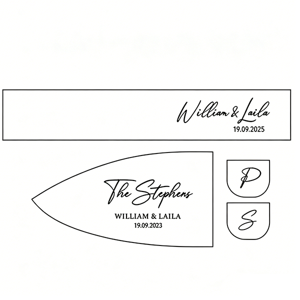 Wedding Cake Cutting Set Personalised | Engraved Cake Cutting Set Knife and Server
