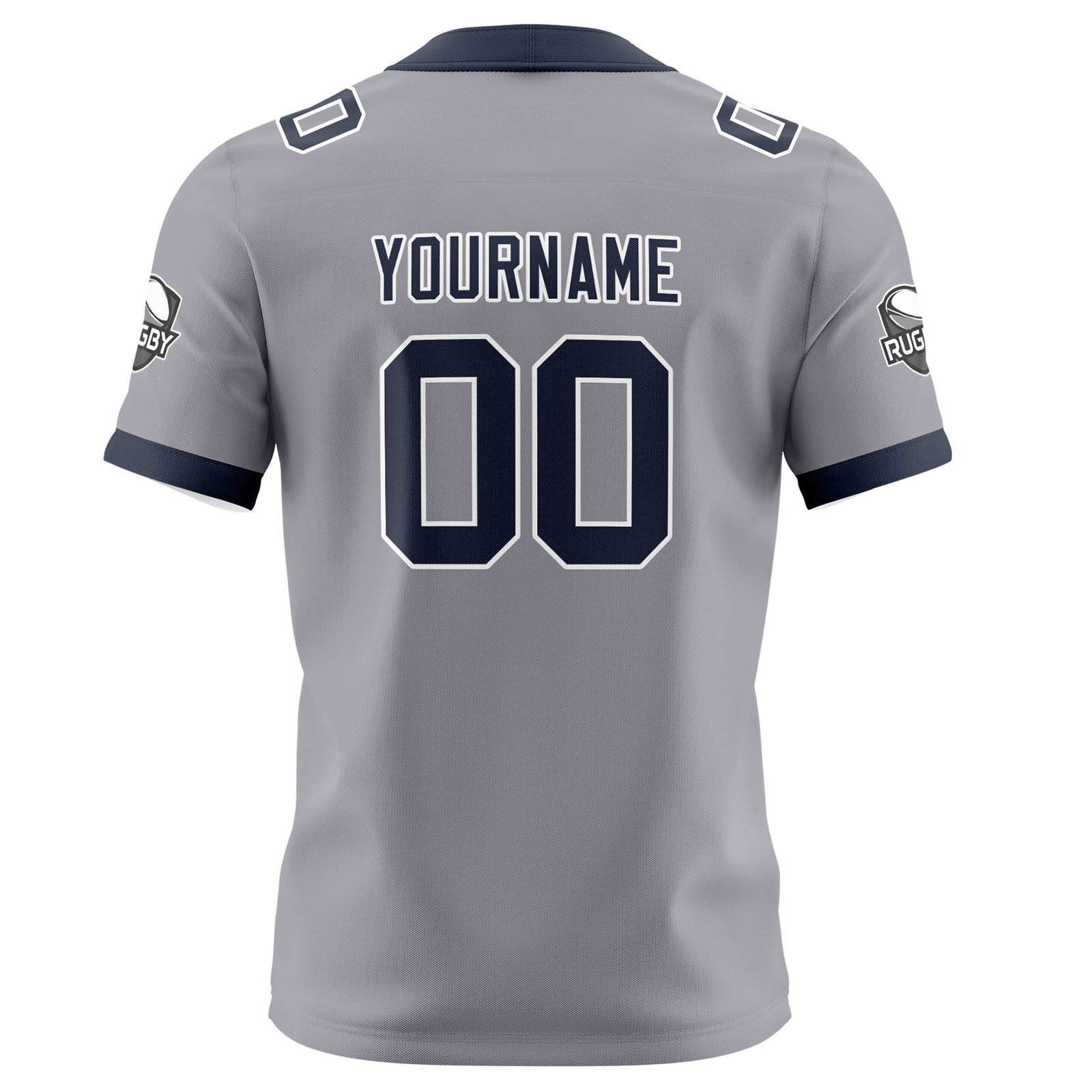 Custom Gray Navy Football Jersey Personalized Football Shirts for Men Printed Team Name Number Logo