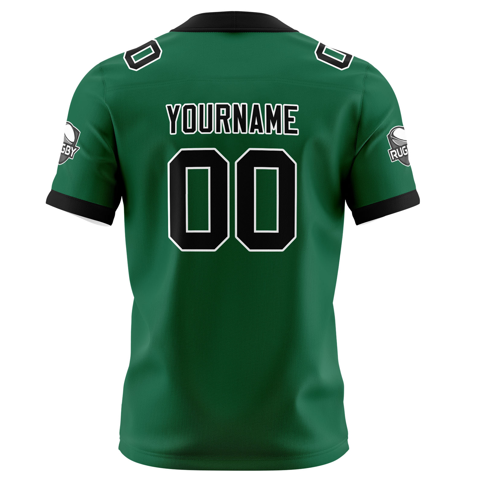 Custom Green Black Football Jersey Personalized Football Shirts for Men Printed Team Name Number Logo