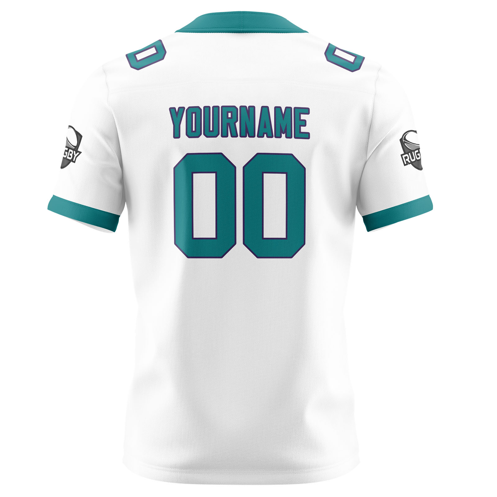 Custom White Aqua Football Jersey Personalized Football Shirts for Men Printed Team Name Number Logo