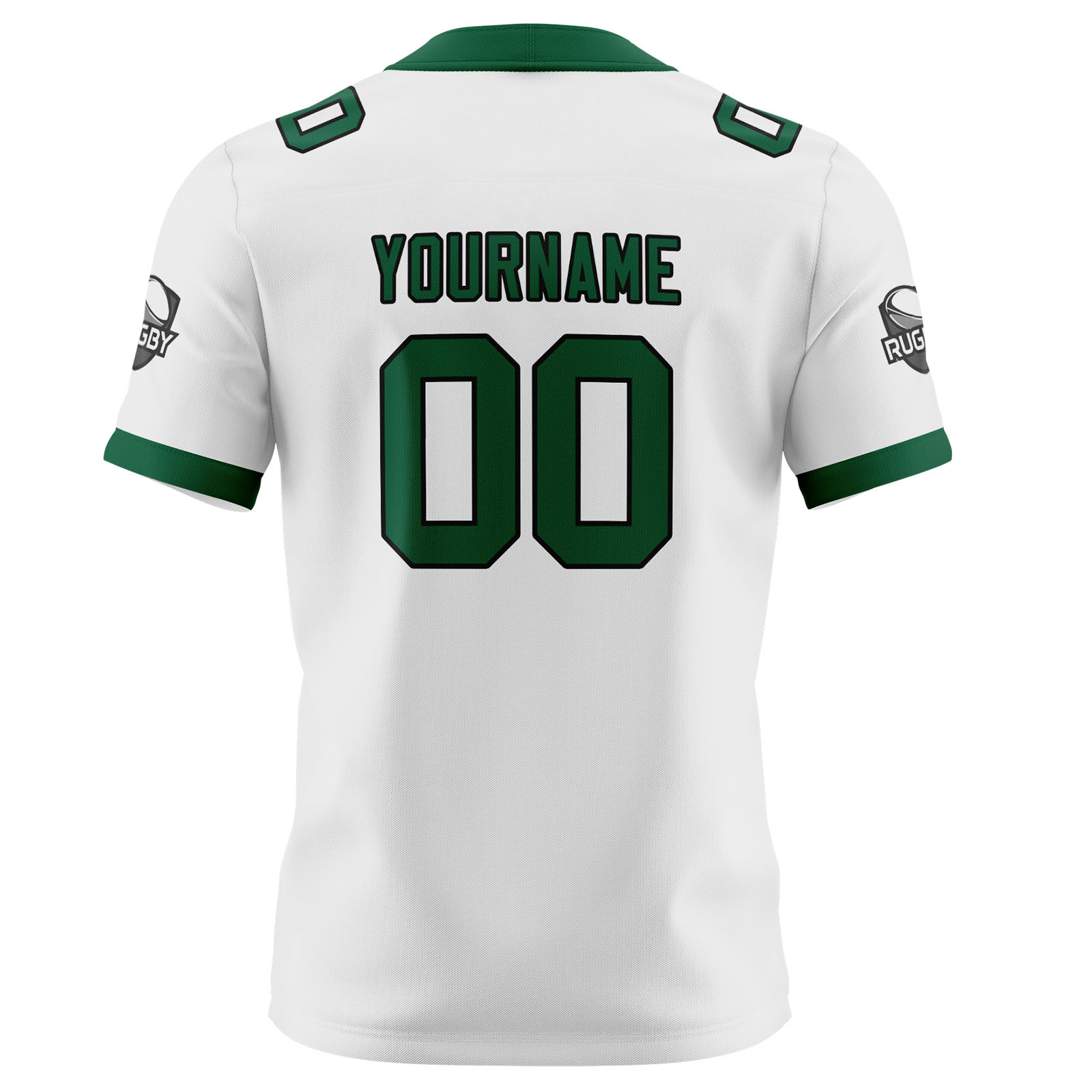 Custom White Green Football Jersey Personalized Football Shirts for Men Printed Team Name Number Logo