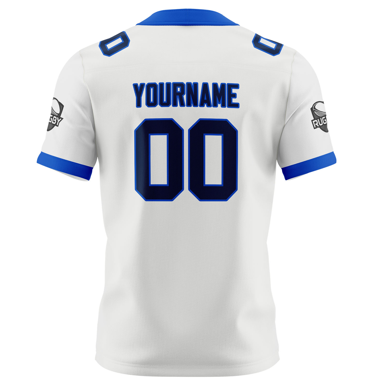 Custom White Navy Football Jersey Personalized Football Shirts for Men Printed Team Name Number Logo