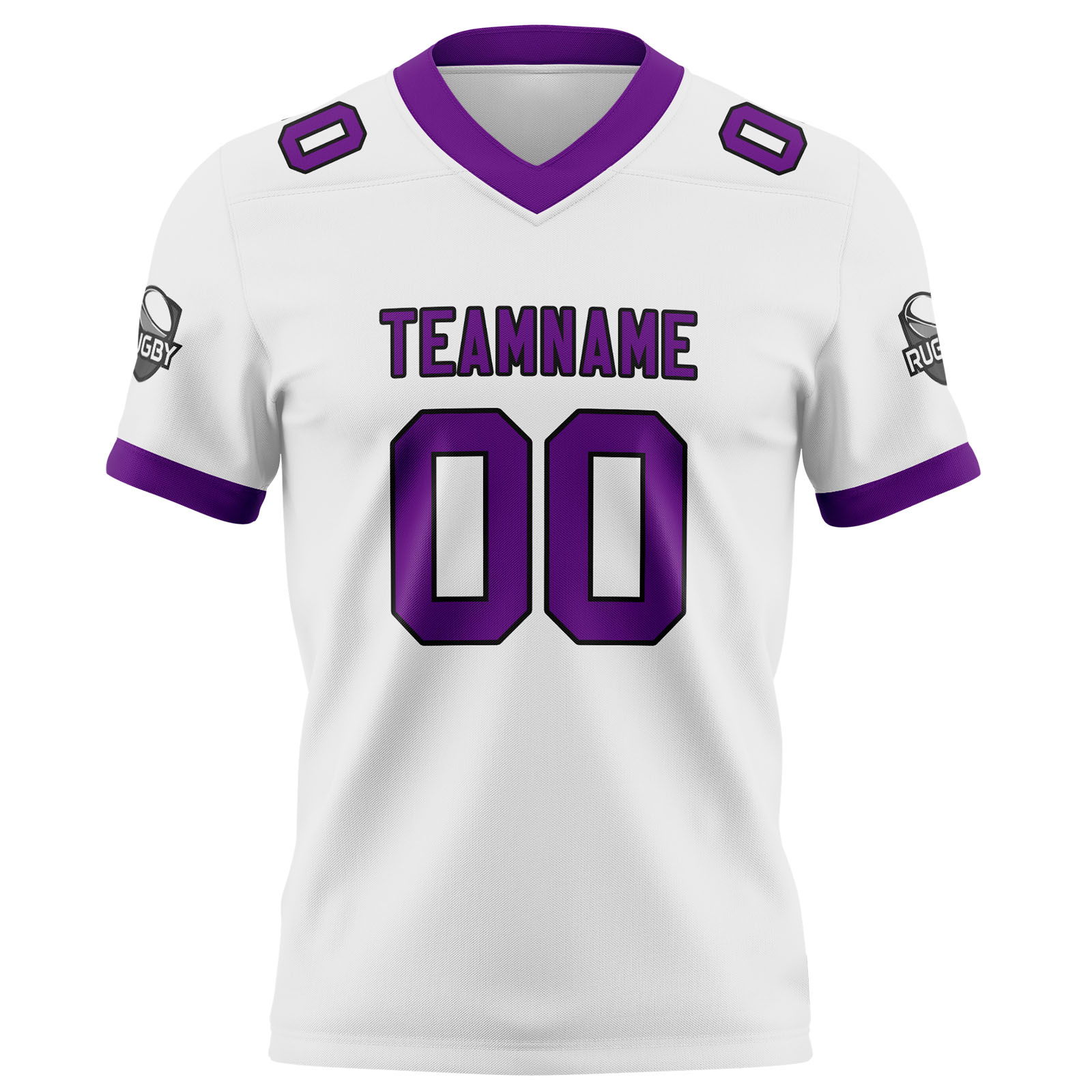 Custom White Purple Football Jersey Personalized Football Shirts for Men Printed Team Name Number Logo