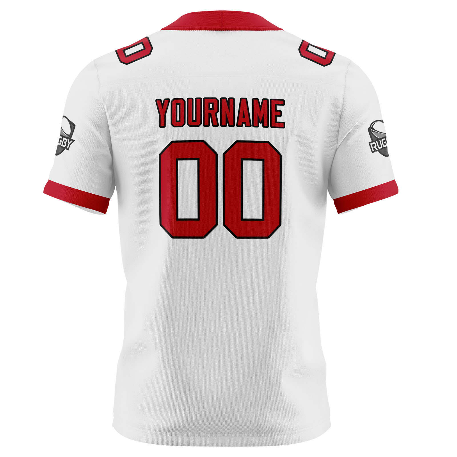 Custom White Red Football Jersey Personalized Football Shirts for Men Printed Team Name Number Logo