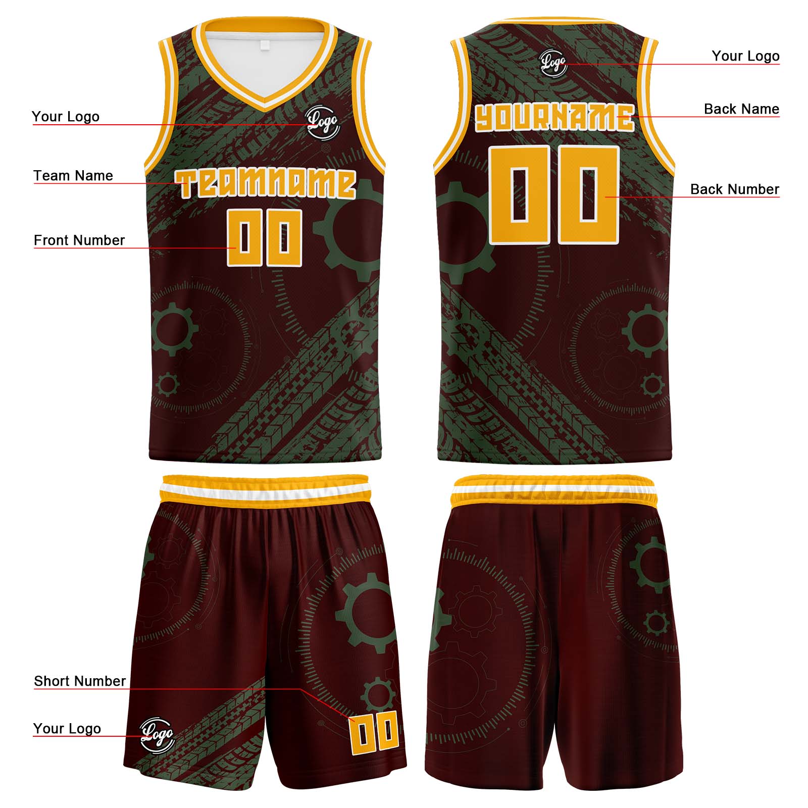 Custom Burgundy Basketball Jerseys Personalized Jersey Printed Men Women Team Jerseys Shorts with Name Logo and Number