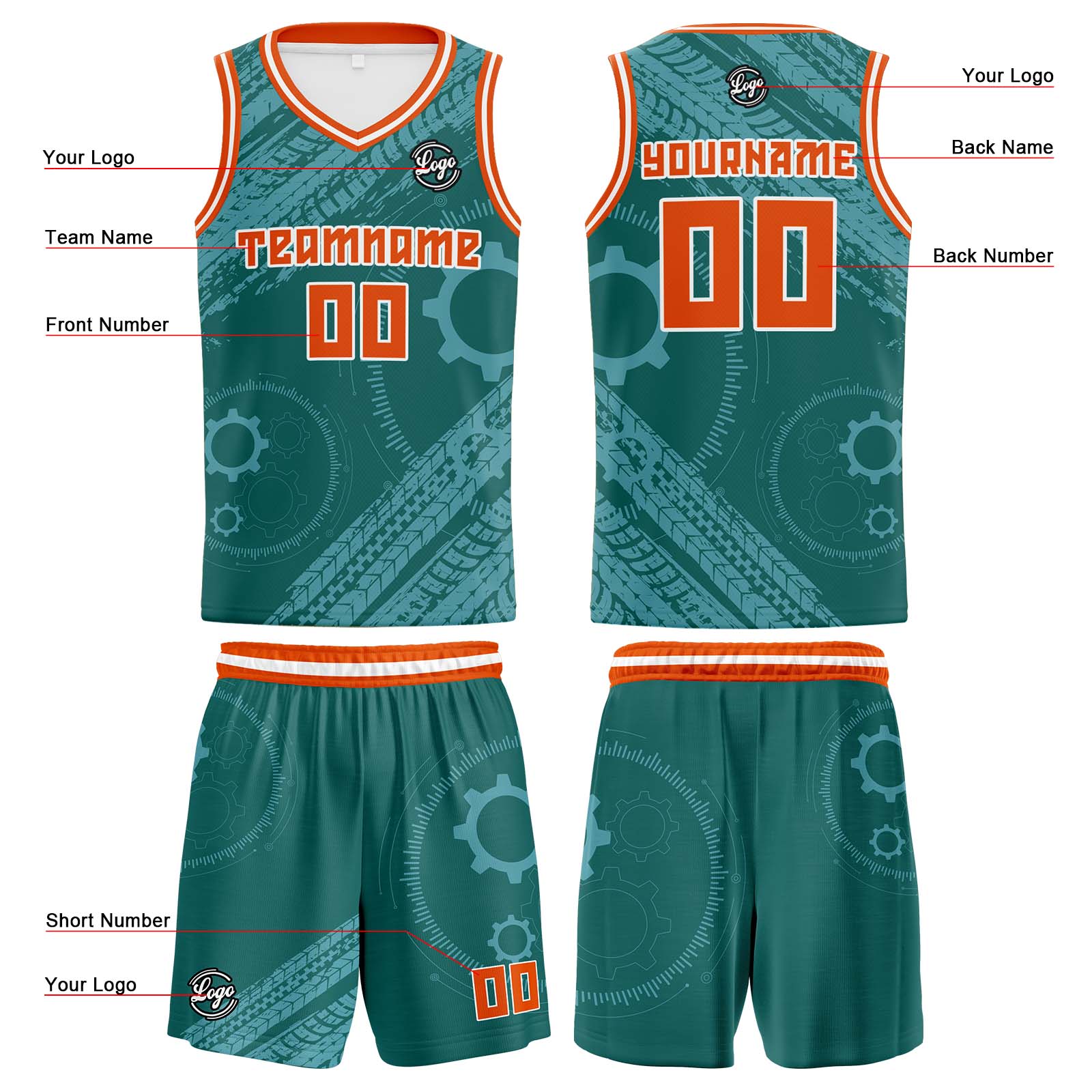 Custom Pine Green Basketball Jerseys Personalized Jersey Printed Men Women Team Jerseys Shorts with Name Logo and Number