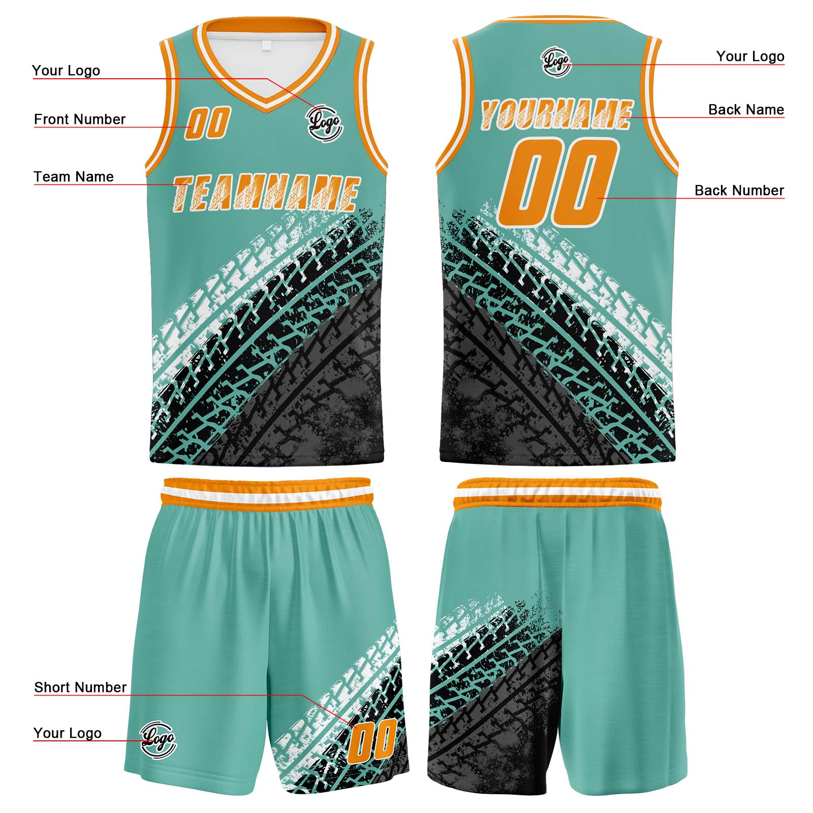 Custom Teal Basketball Jerseys Personalized Jersey Printed Men Women Team Jerseys Shorts with Name Logo and Number