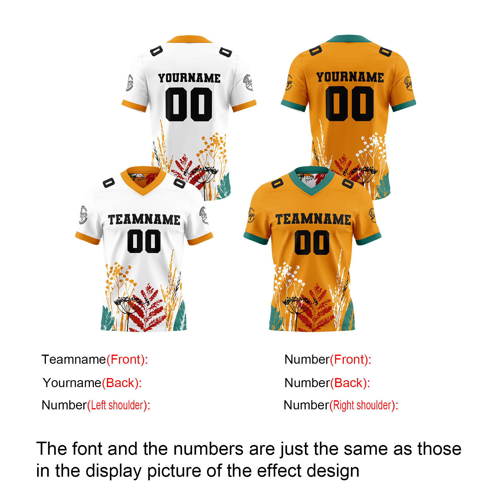 Custom White Orange Black Reversible Football Jersey Personalized Gradient Football Shirts for Men Printed Team Name Number Logo