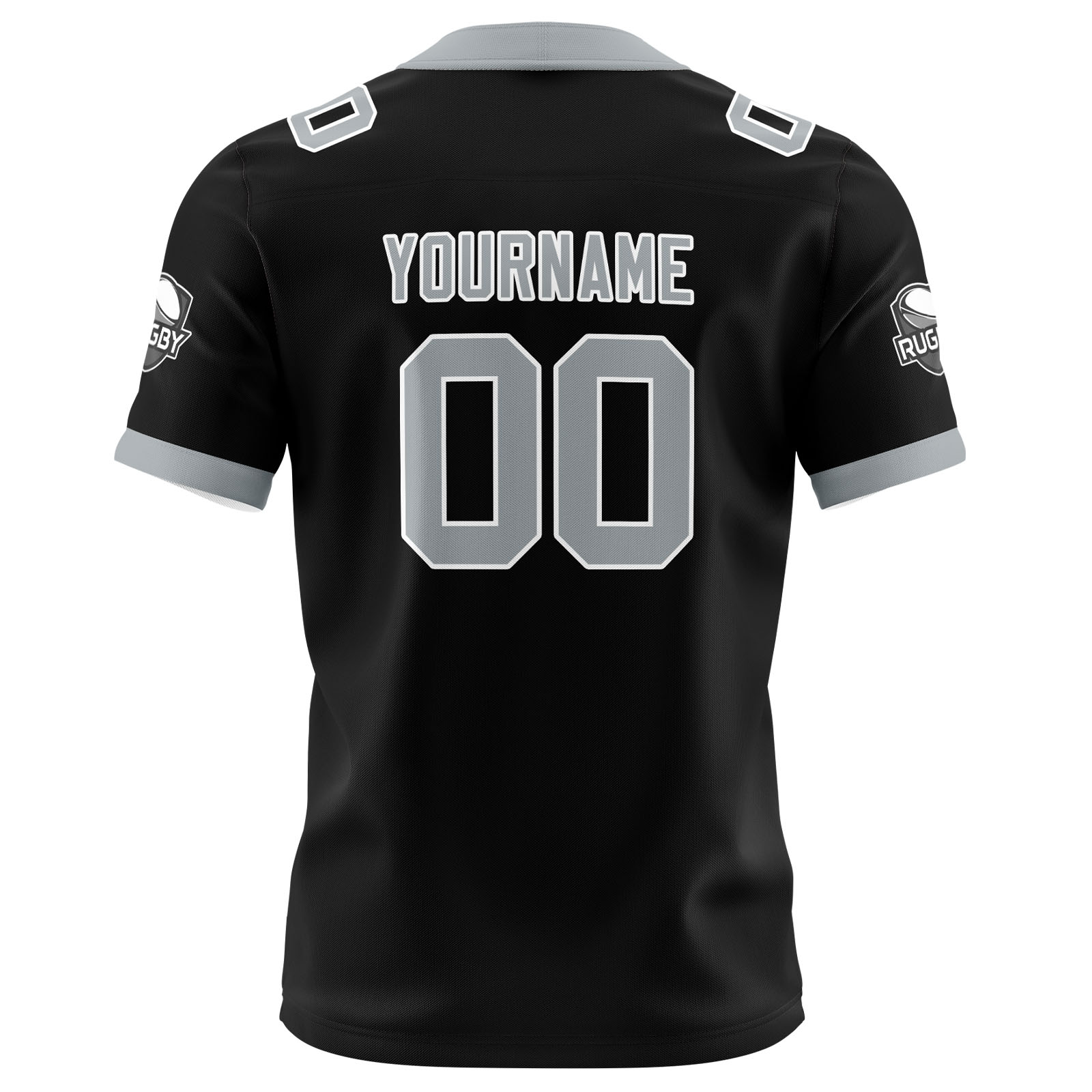 Custom Black Grey Football Jersey Personalized Football Shirts for Men Printed Team Name Number Logo