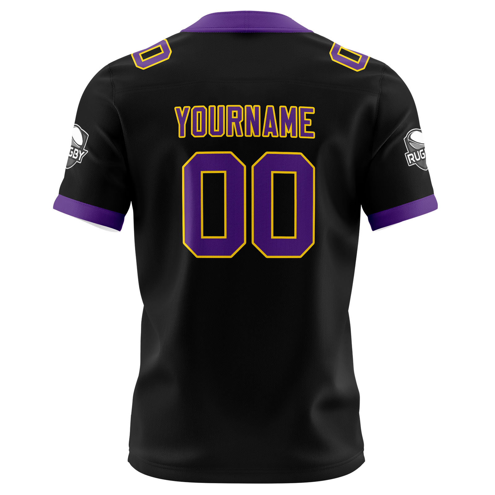 Custom Black Purple Football Jersey Personalized Football Shirts for Men Printed Team Name Number Logo