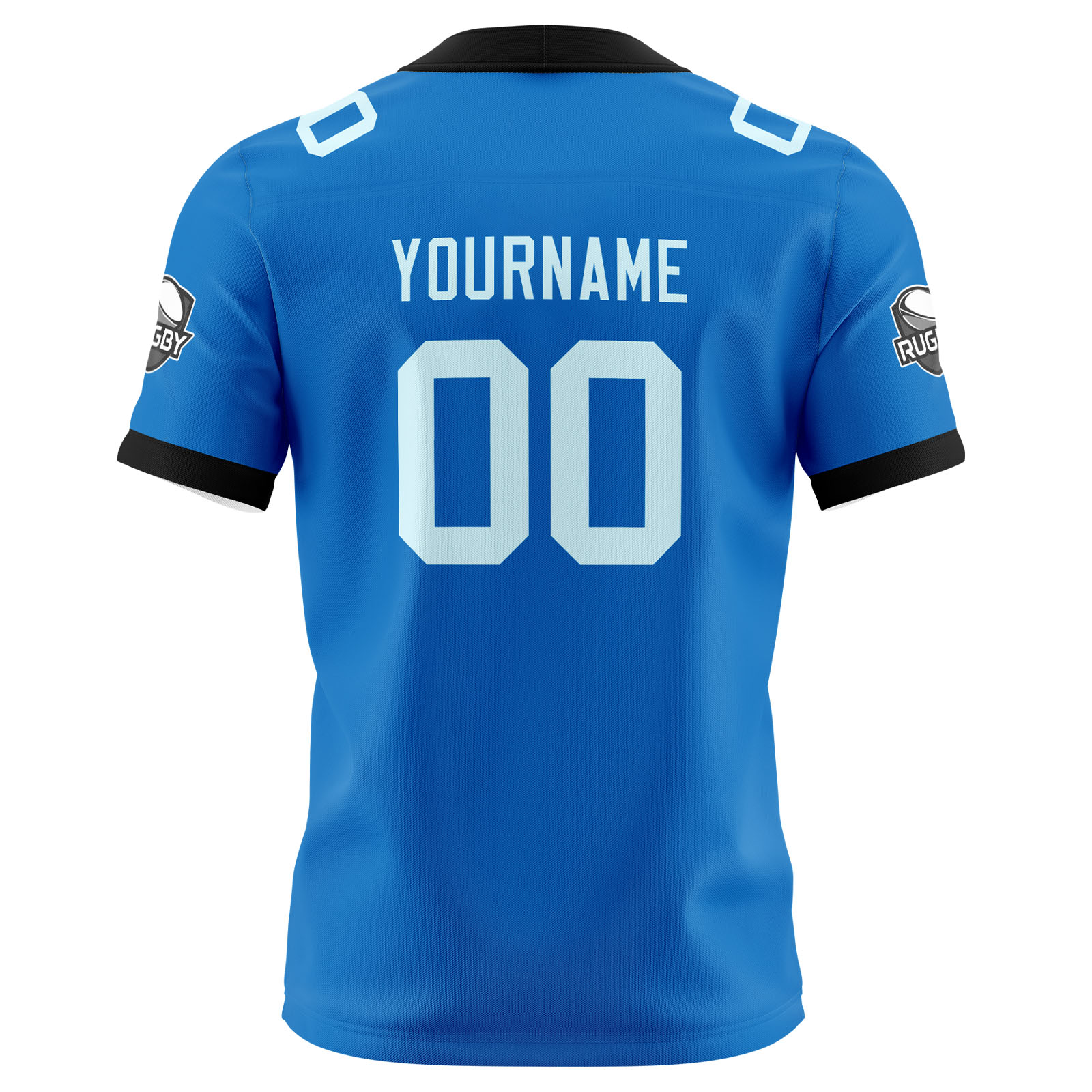 Custom Blue Cyan Football Jersey Personalized Football Shirts for Men Printed Team Name Number Logo