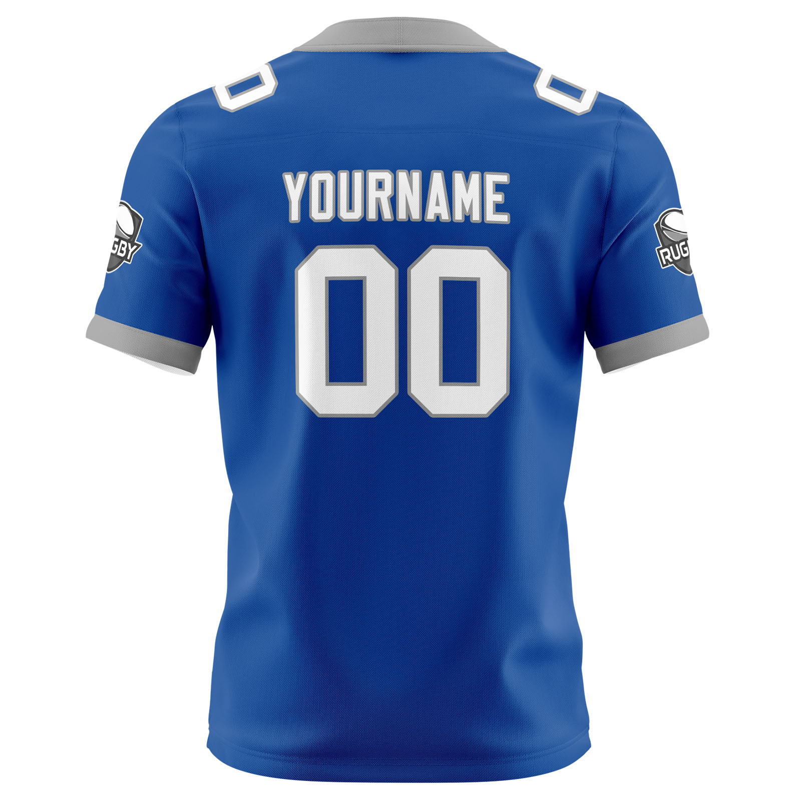 Custom Blue Grey Football Jersey Personalized Football Shirts for Men Printed Team Name Number Logo