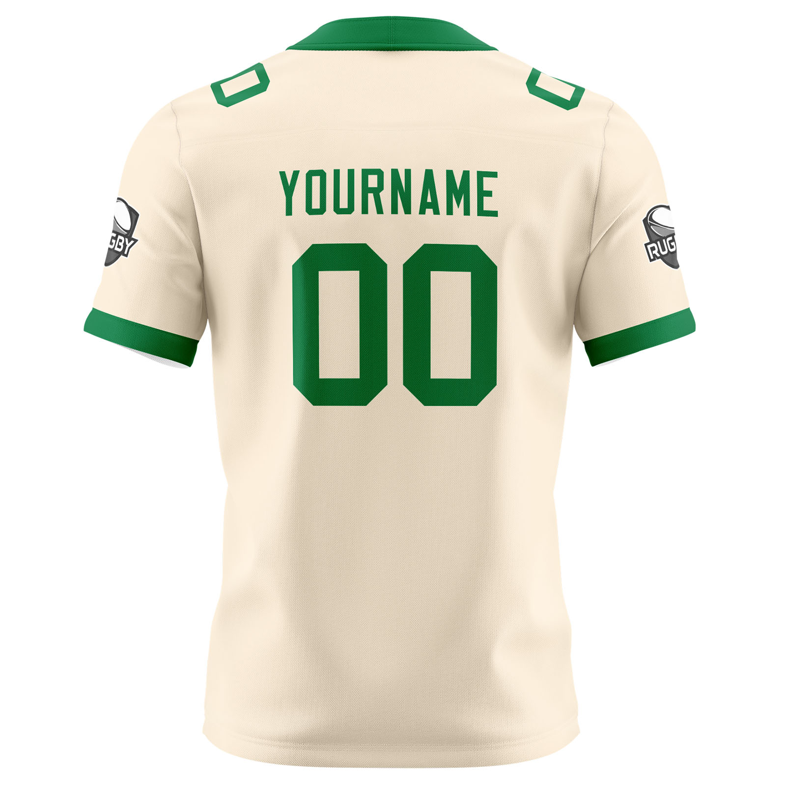 Custom Cream Green Football Jersey Personalized Football Shirts for Men Printed Team Name Number Logo