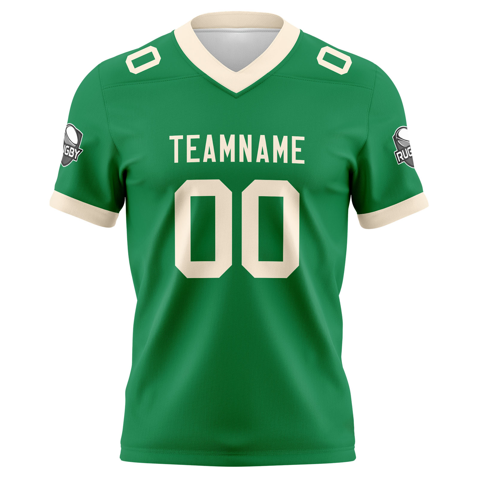 Custom Green Cream Football Jersey Personalized Football Shirts for Men Printed Team Name Number Logo