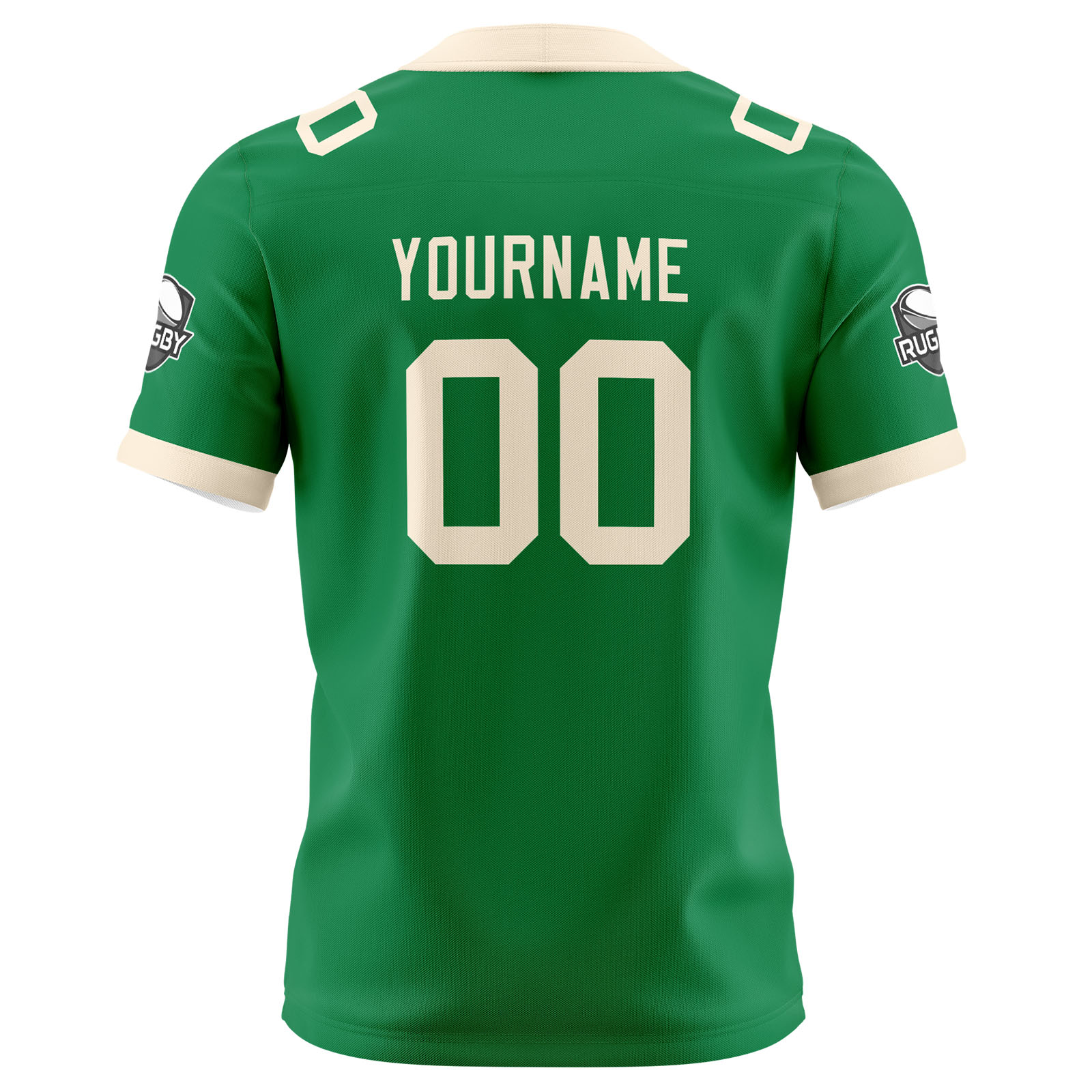 Custom Green Cream Football Jersey Personalized Football Shirts for Men Printed Team Name Number Logo