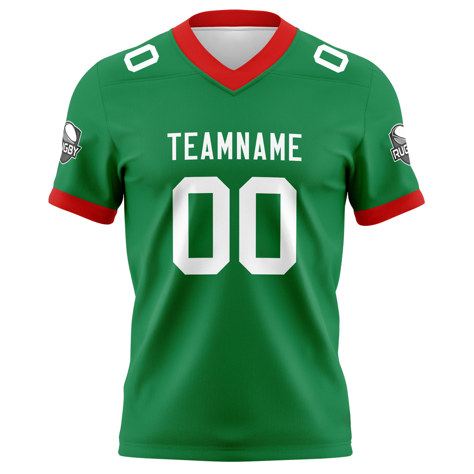 Custom Green White Football Jersey Personalized Football Shirts for Men Printed Team Name Number Logo