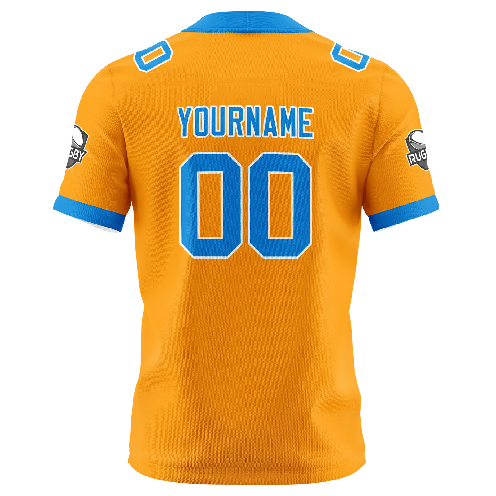 Custom Orange Blue Football Jersey Personalized Football Shirts for Men Printed Team Name Number Logo